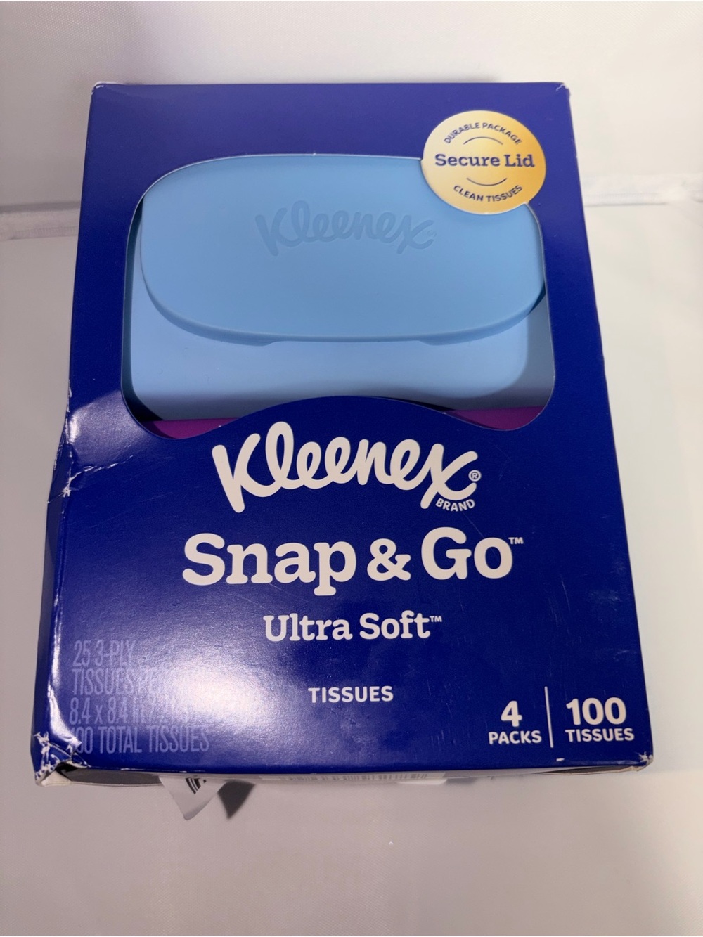 Kleenex Snap & Go Ultra Soft Travel Tissue 4 Pack - Multi colored.